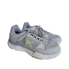 Kuru Quantum Womens Walking Shoes Grey Blue Lime Green Sneakers Size 10 Medium