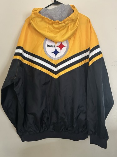 Pittsburgh Steelers NFL Giacca Full Zip Nero/Giallo, Giacca a Vento Uomo Taglia 2XL - Foto 2 di 7