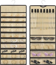 Hanging Jewelry Organizer – Jewelry Holder for Earrings, Necklaces, Rings – 