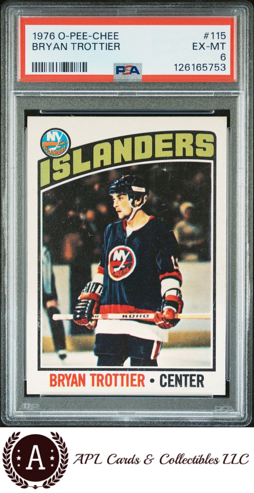 1976 O-Pee-Chee #115 Bryan Trottier PSA 6