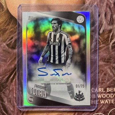 2026 Topps Sandro Tonali Newcastle United Autograph And Numbered 1/75