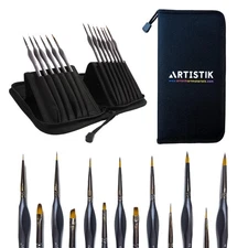 Miniature Paint Brushes Set of 13, Detail Brushes for Acrylic, Oil, Watercolo...