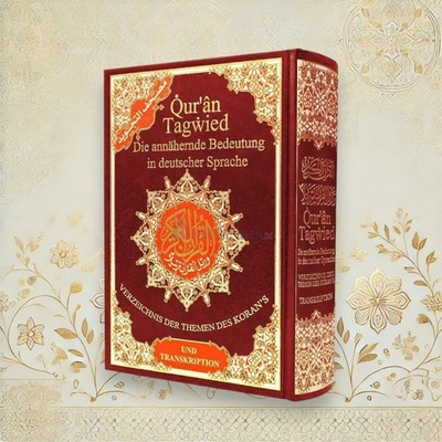 Koran Tajweed+Übersetzung+Lautschrift Quran Deutsch+Arabisch*Islam Muslim Hijab*