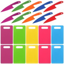 20 Pcs Kids Plastic Knife Set with Cutting Board Toddler Knife Tools, Includi...