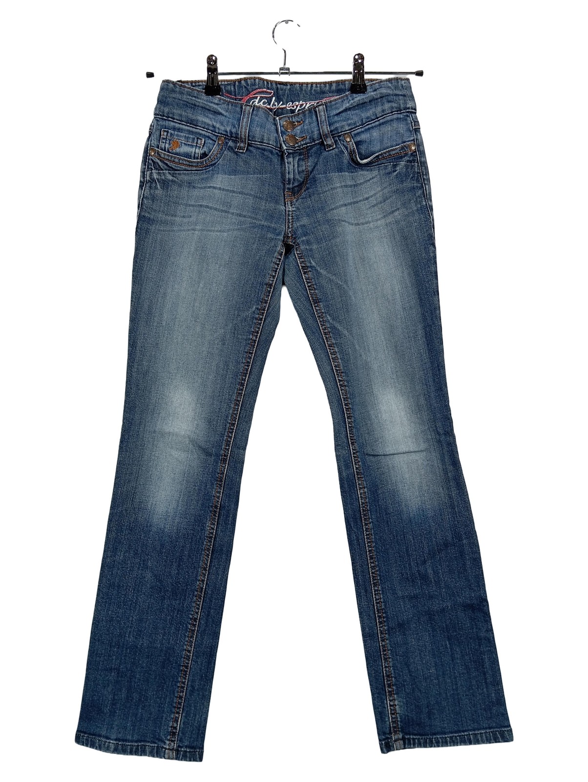 Esprit Damen Jeans Straight Leg Blau Größe 27/36/S