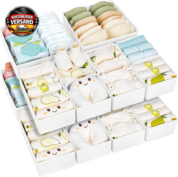 Homsorout Kleiderschrank Schubladen Organizer - 15Er Set UnterwäSche Organizer A-image