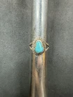 3.1g VTG Navajo Sterling Silver 925 Turquoise Ring Size 7.5 Jewelry Lot C