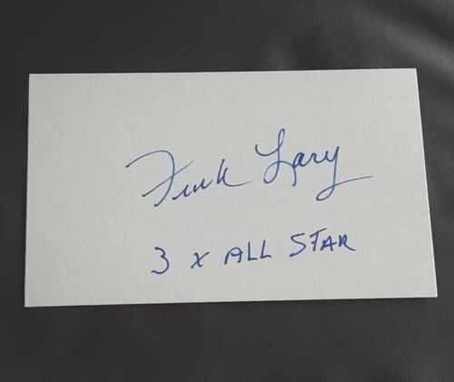 FRANK LARY added "3 x ALL STAR" DETROIT TIGERS SIGNED AUTOGRAPHED INDEX CARD 3X5 - Picture 1 of 1