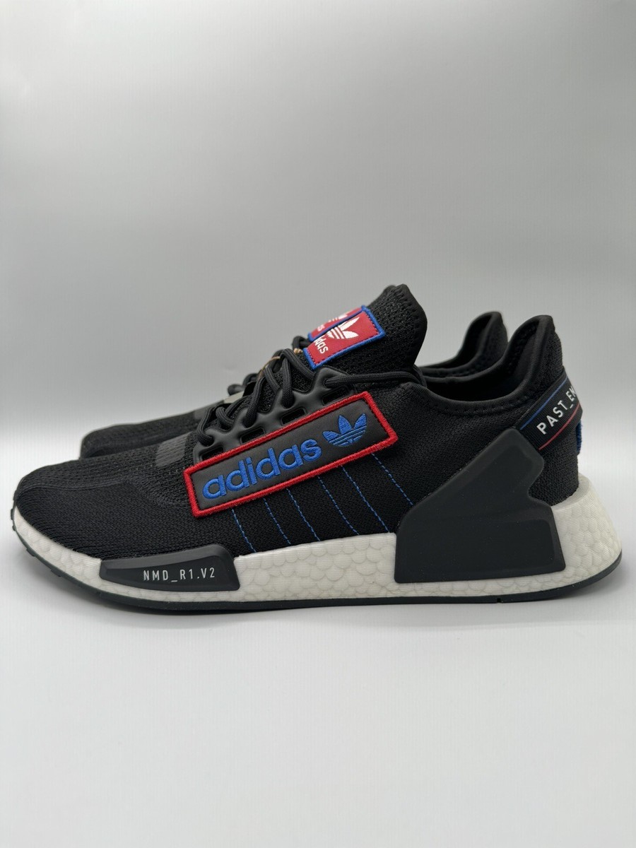 Adidas Men s NMD R1 V2 Originals Size 7.5 Core Black Scarlet Blue GX6266