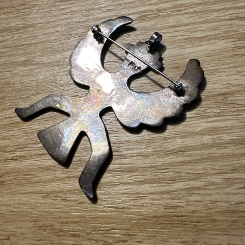 TRADITIONAL VINTAGE NAVAJO STERLING SILVER KACHINA PIN Wingman Native - Picture 14 of 14