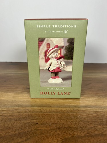 Statuina Department 56 Simple Traditions Holly Lane A Little Holly Basket - Foto 6 di 8