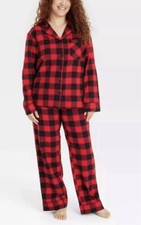 Wondershop Women's Buffalo Check Cozy Cotton Flannel Pajama Set Sz: 2X 20/22 NWT