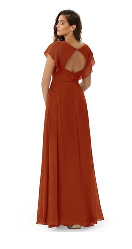 AZAZIE WOMEN'S A-Line Peated Chiffon Floor-length Dress Size A4 - Picture 18 of 22