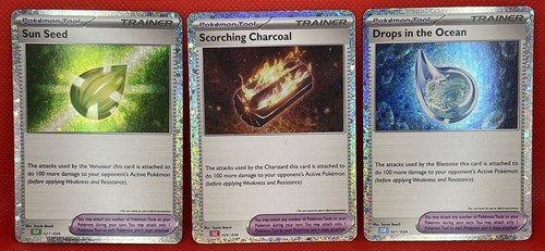 Pokemon Carbone Bruciante Sole Semi Gocce Oceano 021/026/027/034 Set Collezione - Foto 1 di 2