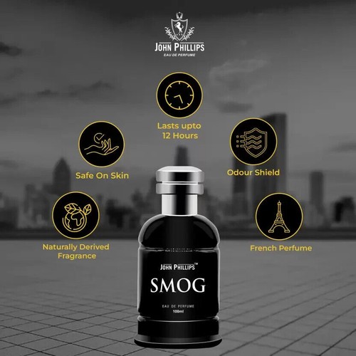 John Phillips™ Smog Eau De French Perfume For Men - 100 ml Fresh, Elegant. - Picture 5 of 5