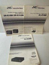 Set of 3 JVC Stereo Double Cassette, Turntable and CD player Instructions 