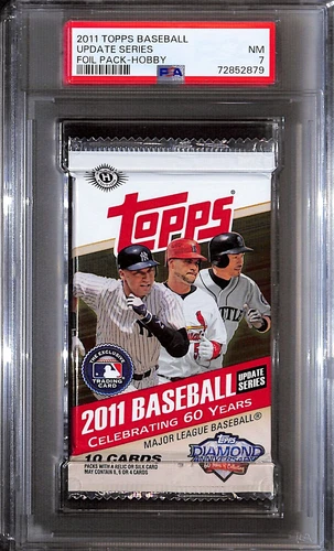 2011 Topps Baseball Update Series Hobby Foil Pack PSA 7 Trout RC?