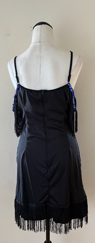 Leg Avenue Blue Black Sequin Gatsby Flapper Costume Size L - Picture 5 of 6