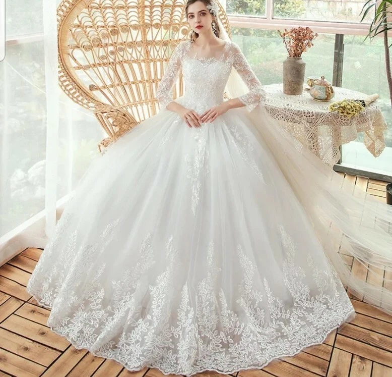 3 4 sleeve wedding dress