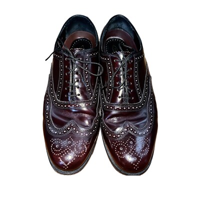 Florsheim Imperial Wing-Tip Burgundy Wine Lace-Up Loafers Size 8.5 s-l400.jpg main image 2