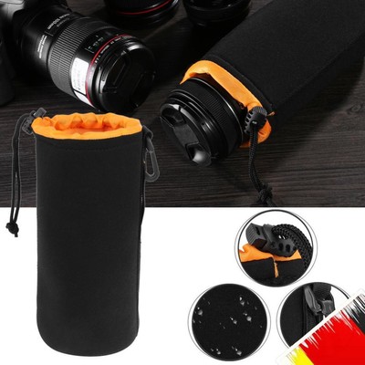 Waterproof Neoprene Camera Lens Pouch Bag Drawstring Protector Case (XL)