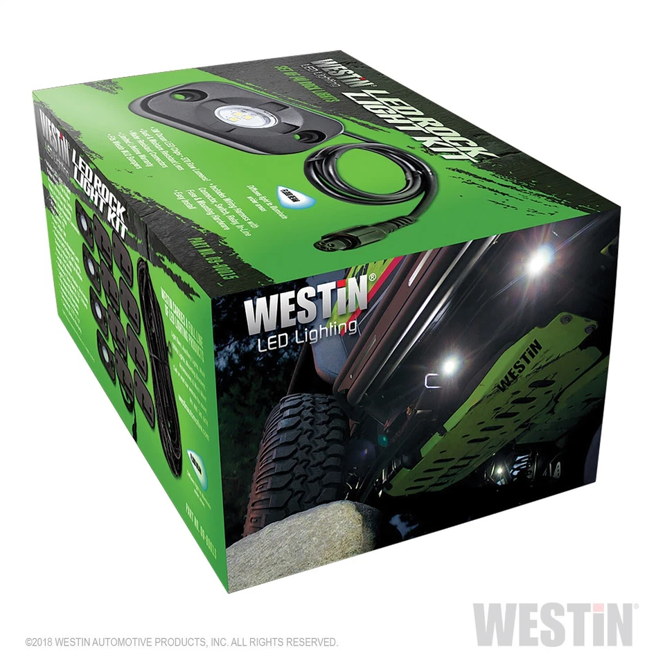 Kit de luces LED de roca Westin 09-80015 para Wrangler (JK) 07-19 Wrangler (JL) Foto 2 de 4