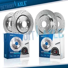 Front Rear Drilled and Slotted Disc Brake Rotors Kit for 2018-2022 Honda Odyssey