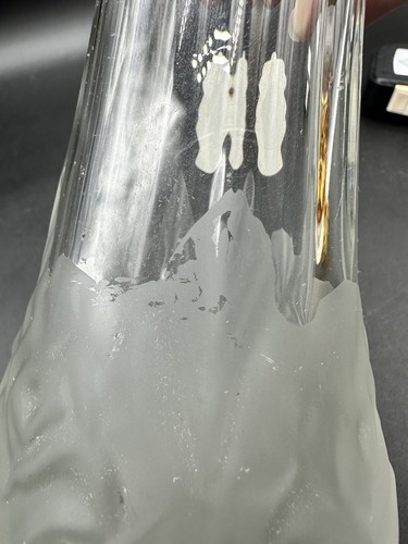 Imperlux Crystal Clear Swung Stretch Vase Frosted Opaque Roses 20in Portugal - Picture 11 of 11