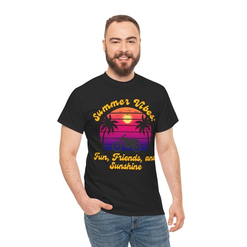 New Sunshine Summer Vibes Palm Trees Beach Retro Tropical Vacation Men T-Shirt - Picture 26 of 145