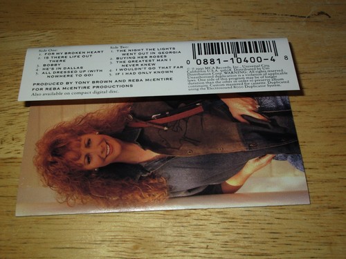 For My Broken Heart by Reba McEntire (Cassette, Album, Oct-1991, MCA Records) - 第 7/9 張圖片
