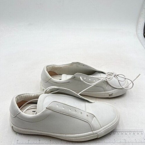 White Women's Slip On Canvas Sneaker Low Top Casual Walking Shoes Sneakers - Picture 3 of 7