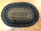 IHF braided jute 10"x15" accent mat BR-180 Ebony 