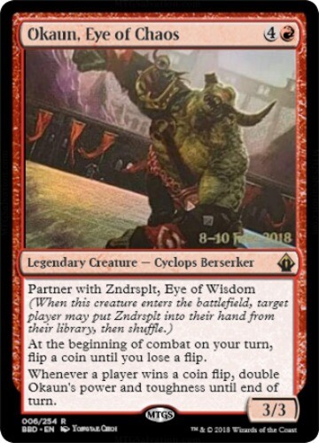 MTG - Okaun, Eye of Chaos - Battlebond - NM, English Magic FLAT RATE SHIP - Picture 1 of 1