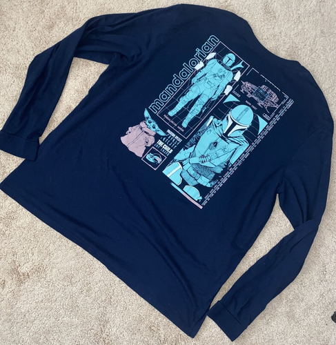 Star Wars Mandalorian Baby Yoda Unknown Species T-Shirt 2XL Navy Blue Disney - Picture 10 of 24