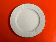 KPM Berlin Porzellan Geschirr Neuosier Goldrand Flacher Teller weiß  D = 19,5cm