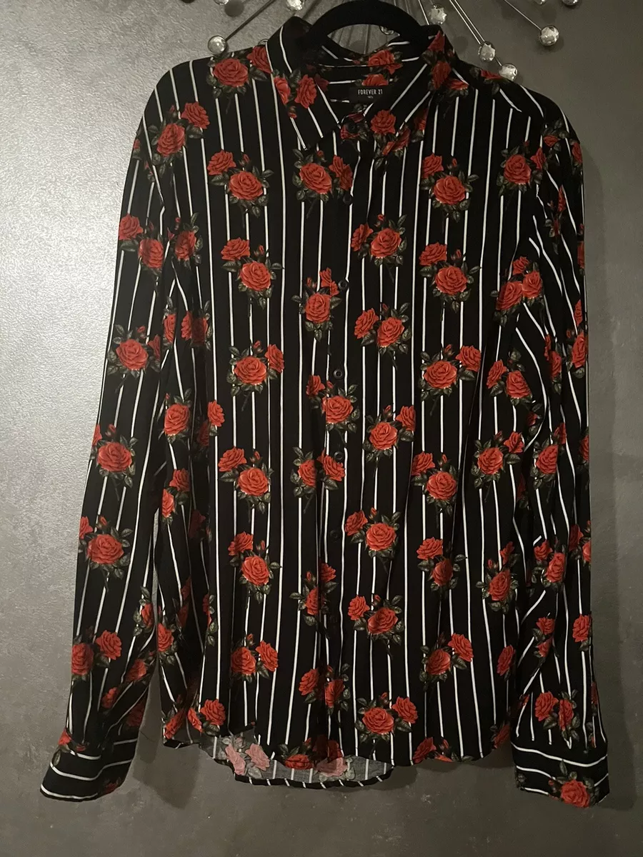 Forever 21 sale mens rose shirt