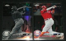 2018 Topps Chrome Black and White Negative Refractor Aaron Altherr #170 + Base 