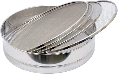 VINOD Stainless Steel 22 cm Interchangeable Sieve Set of 4, Flour, Spices, Strainers