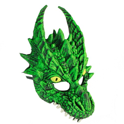 Adult Dragon Mask Halloween Fantasy Game Of Thrones Costume Accessory Red Black - Picture 4 of 7