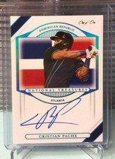 2021 National Treasures CRISTIAN PACHE RC PLATINUM AUTO SSP #1/1 Made Braves