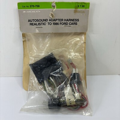 1986 Ford Cars - Archer Autosound Adapter Harness Realistic 270-758 NOS
