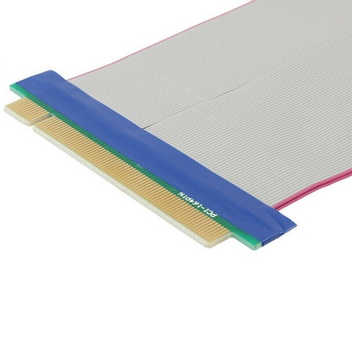 Cable de extensión flexible de cinta extensor de tarjeta vertical ranura PCI-E Express 16X-16X - Imagen 4 de 9