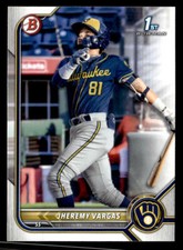 2022 Bowman #BP-144 Jheremy Vargas Prospects Card Milwaukee Brewers