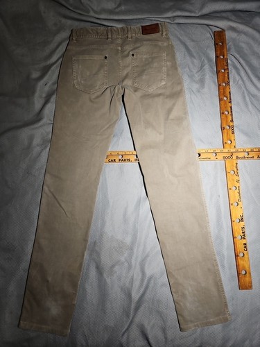Massimo Dutti Boys Pants Size 13-14a Beige Slim Fit Jeans Denim Trousers - Picture 12 of 14