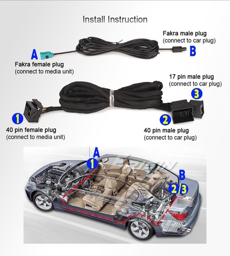 Universal 6M Long Radio & Power Extension Wiring Harness for BMW 3er Car Stereos - Picture 6 of 9