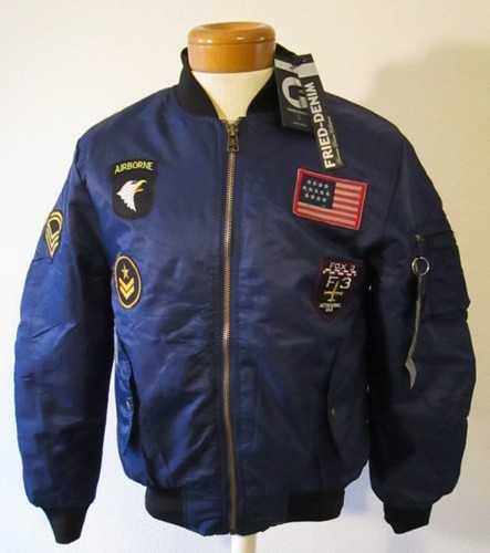 Baseball Bomber Jacket M Navy MSRP 