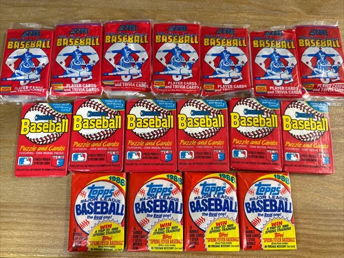 Lot Of 17 1988 Unopened Baseball Wax Pack Lot - Score, Don Russ, Topps