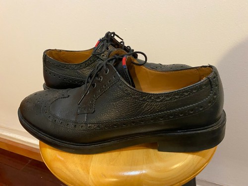 Zara Black Brogue Wingtip Dress Shoes 