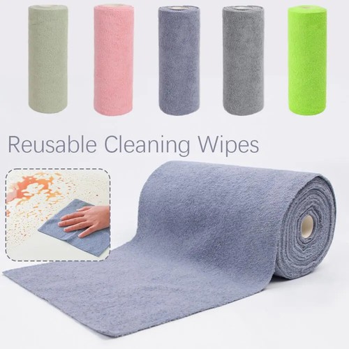 Reusable Cleaning Wipe Household Microfiber Towel Towel Replacement Rags Rolls