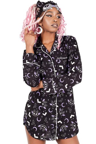 Killstar Gothic Goth Schlafshirt Schlafhemd Nachthemd - Batty Sleep Shirt - Bild 7 von 54